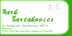mark bartakovics business card